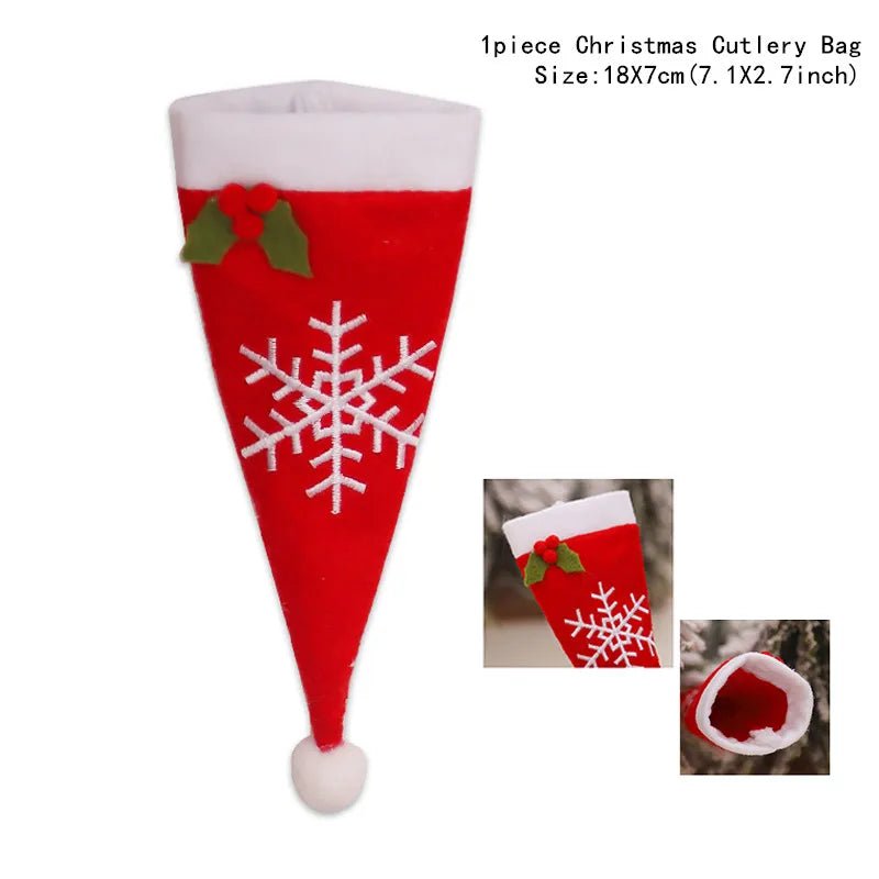 2021 Christmas Dinner Table Decorations - Fork Knife Holder Bag - Cake Pops Parties