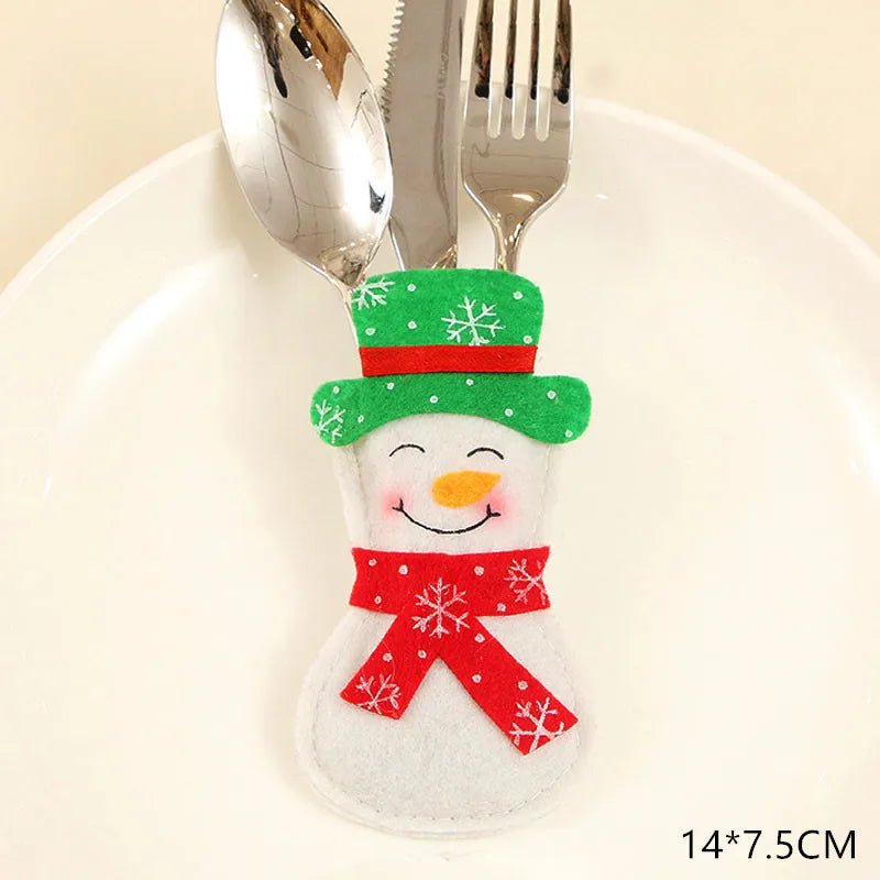 2021 Christmas Dinner Table Decorations - Fork Knife Holder Bag - Cake Pops Parties