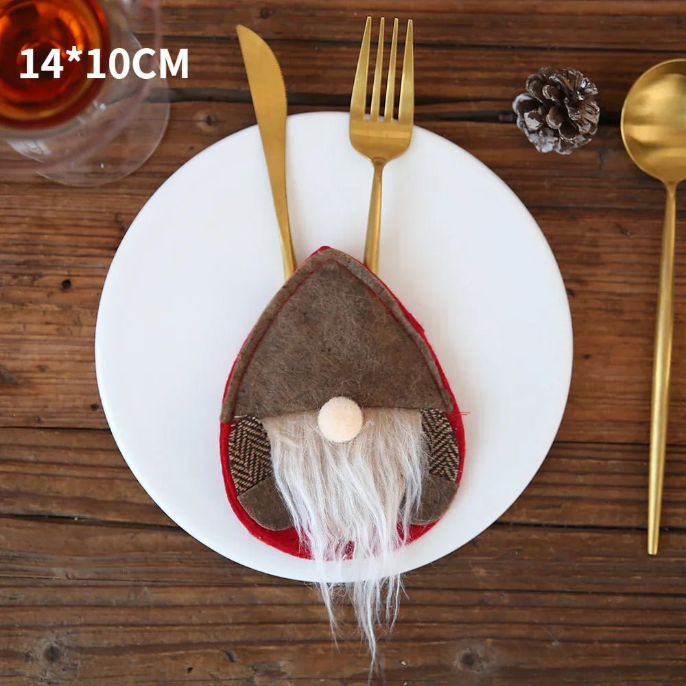 2021 Christmas Dinner Table Decorations - Fork Knife Holder Bag - Cake Pops Parties