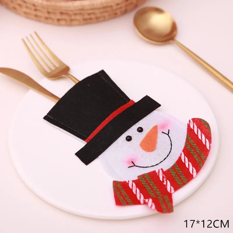 2021 Christmas Dinner Table Decorations - Fork Knife Holder Bag - Cake Pops Parties
