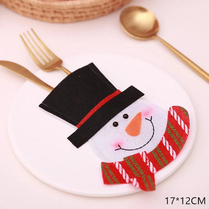 2021 Christmas Dinner Table Decorations - Fork Knife Holder Bag - Cake Pops Parties