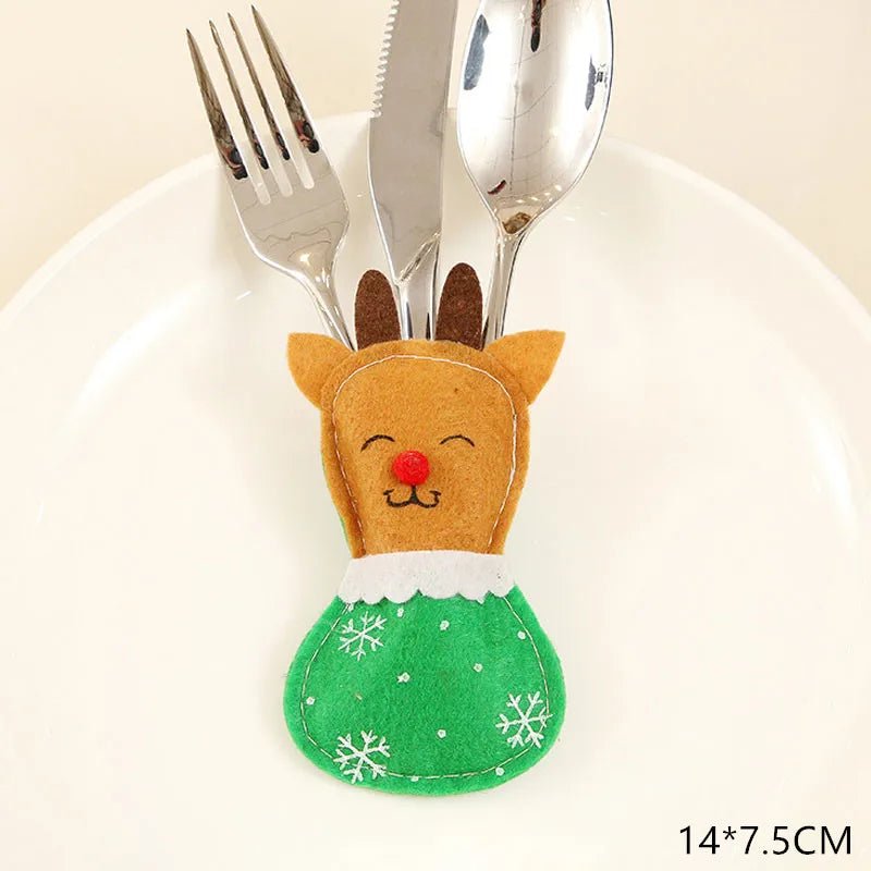 2021 Christmas Dinner Table Decorations - Fork Knife Holder Bag - Cake Pops Parties