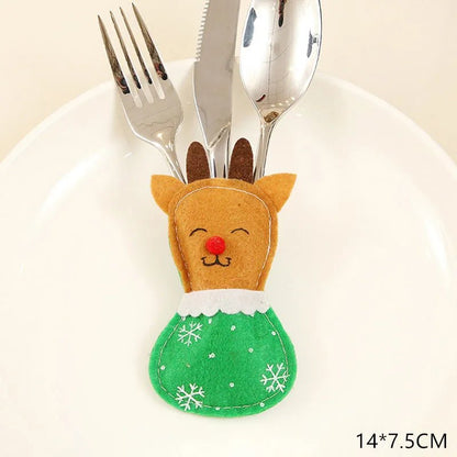 2021 Christmas Dinner Table Decorations - Fork Knife Holder Bag - Cake Pops Parties