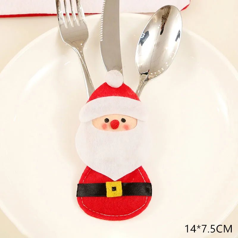 2021 Christmas Dinner Table Decorations - Fork Knife Holder Bag - Cake Pops Parties