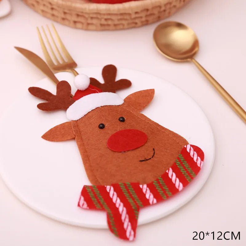 2021 Christmas Dinner Table Decorations - Fork Knife Holder Bag - Cake Pops Parties