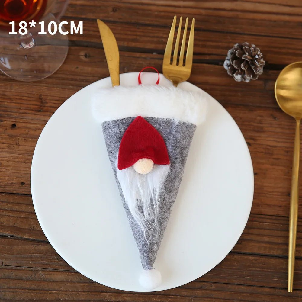 2021 Christmas Dinner Table Decorations - Fork Knife Holder Bag - Cake Pops Parties