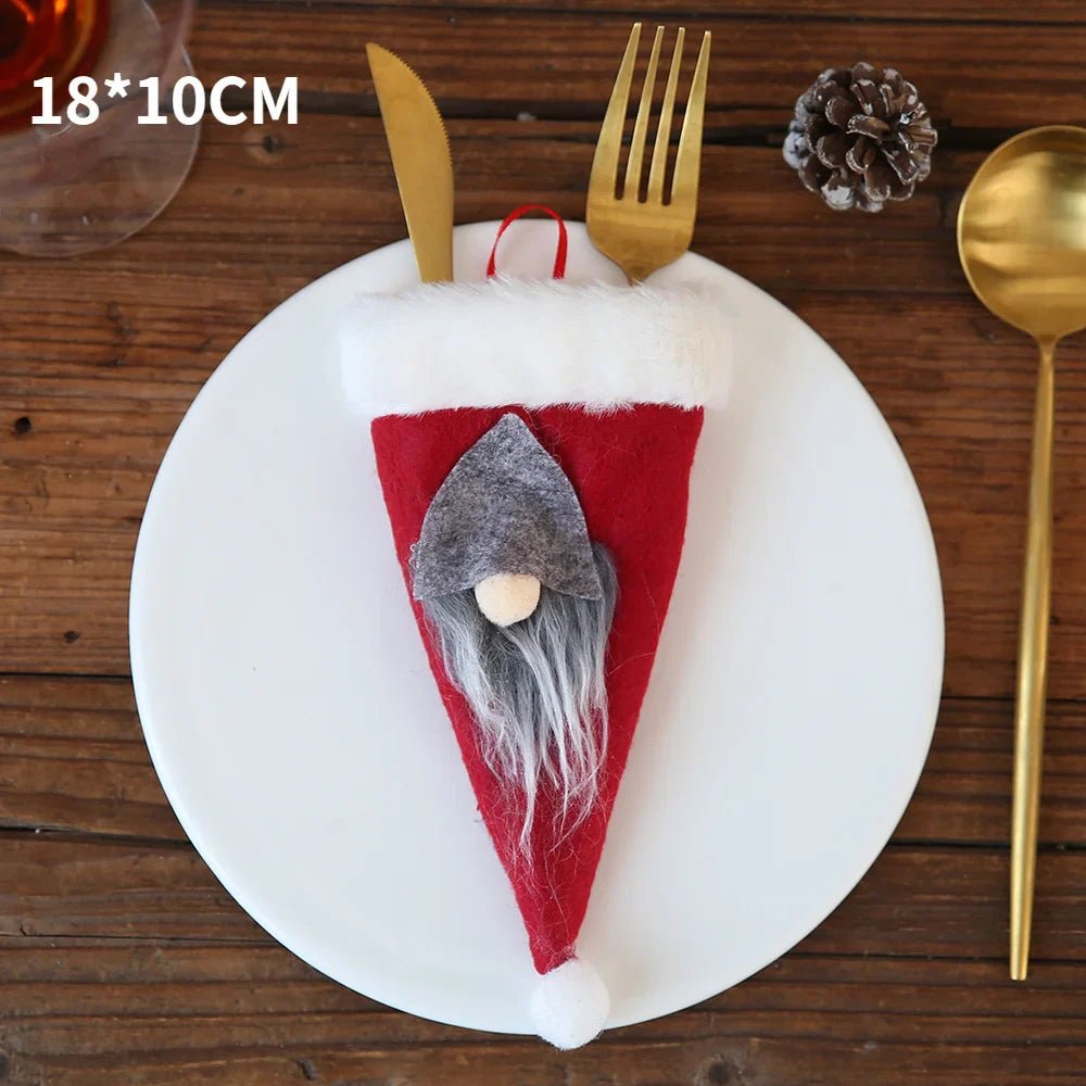 2021 Christmas Dinner Table Decorations - Fork Knife Holder Bag - Cake Pops Parties