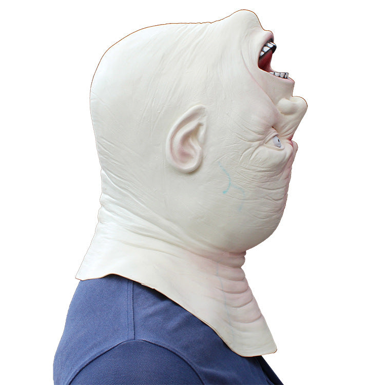 Masque d'horreur blanc face cachée