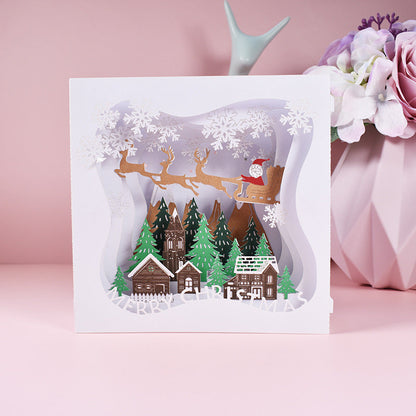 Cartes de vœux stéréoscopiques 3D pour les fêtes