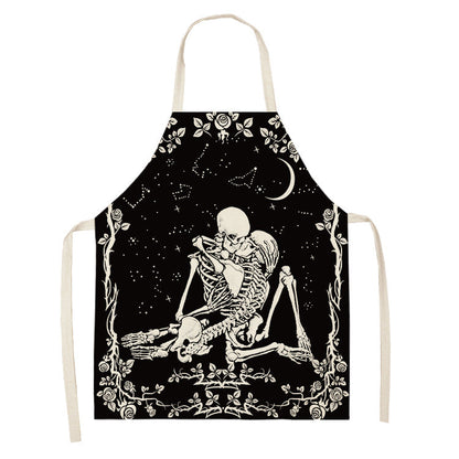 Tablier d'Halloween avec tête de mort