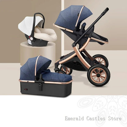 3 - in - 1 High Landscape Baby Stroller - Cake Pops Parties