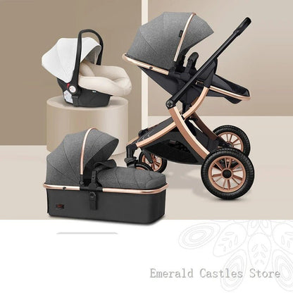 3 - in - 1 High Landscape Baby Stroller - Cake Pops Parties