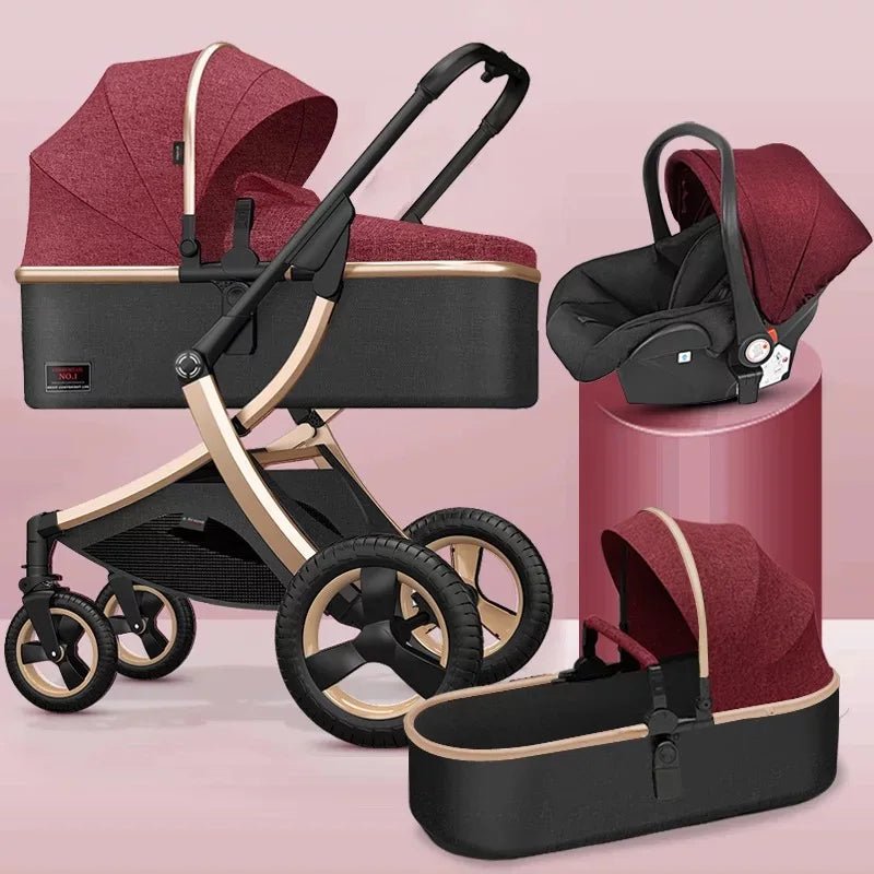 3 - in - 1 High Landscape Baby Stroller - Cake Pops Parties