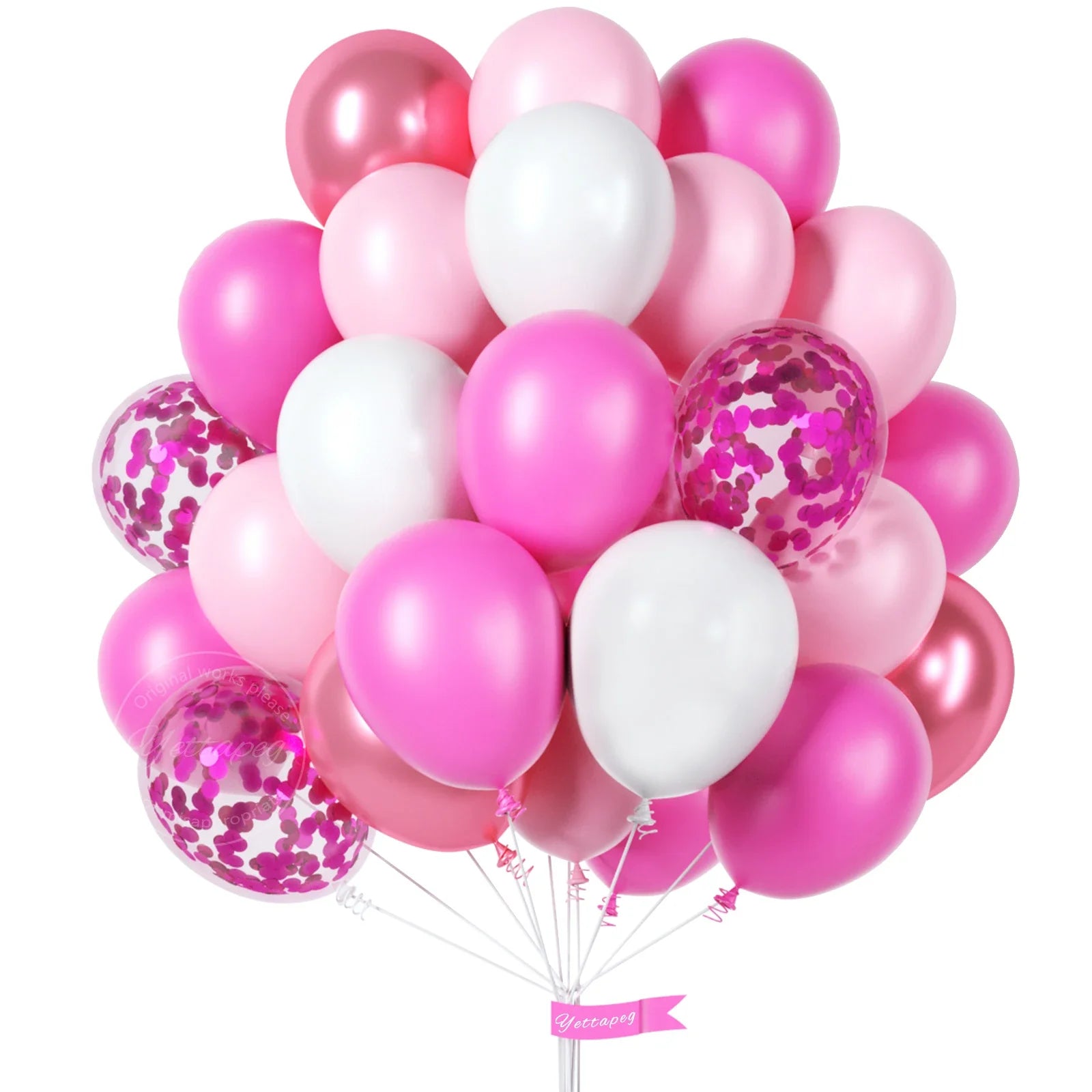 30pcs Clear Confetti Latex Balloons - Cake Pops Parties