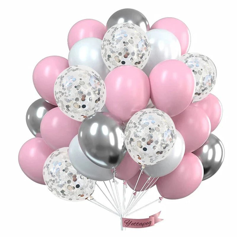 30pcs Clear Confetti Latex Balloons - Cake Pops Parties