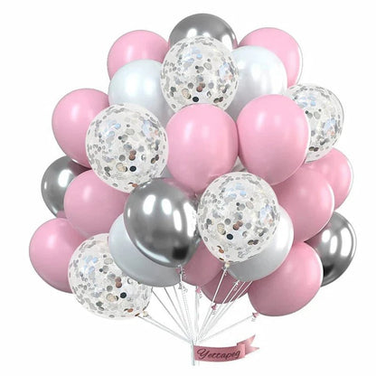 30pcs Clear Confetti Latex Balloons - Cake Pops Parties