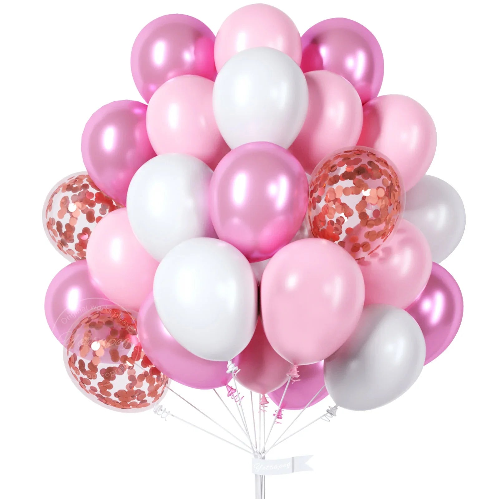 30pcs Clear Confetti Latex Balloons - Cake Pops Parties