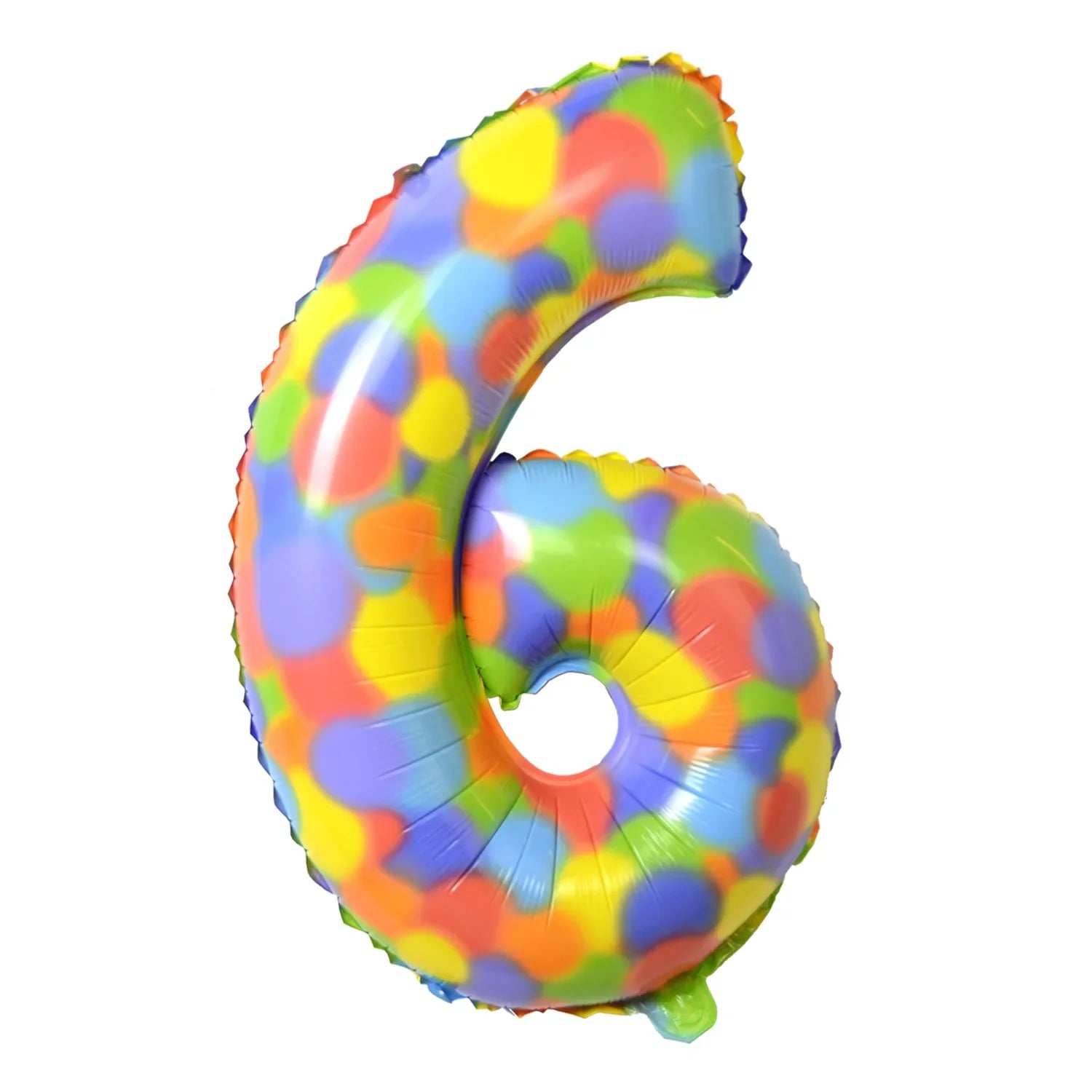 32 - Inch Rainbow Dots Foil Number Balloons - Cake Pops Parties