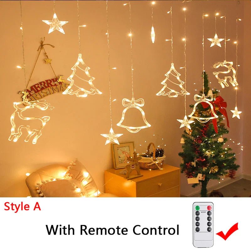 32M LED Christmas Curtain Lights 8 Modes - Cake Pops Parties