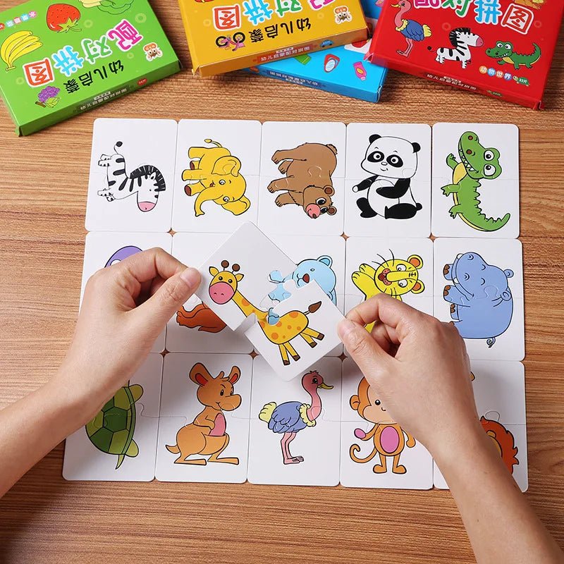 32Pcs Toddler Matching Cards - Educational Animal Puzzle Toys - Cake Pops Parties