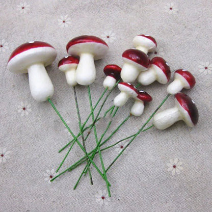 33pcs Small Toadstools Mushrooms Garden Fairies - Cake Pops Parties