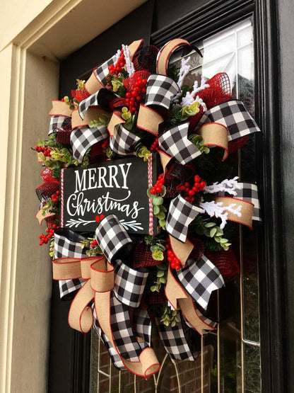 Décoration de guirlande de nœuds de Noël