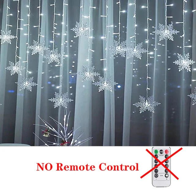 35M LED Snowflake Curtain String Lights - Cake Pops Parties
