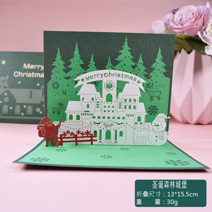 Cartes de vœux stéréoscopiques 3D pour les fêtes
