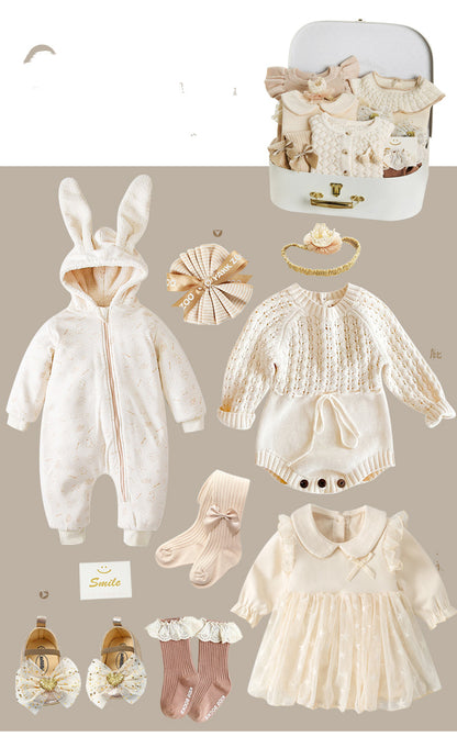 Ensemble 8 pièces en coton pour bébé fille