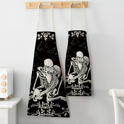 Tablier d'Halloween avec tête de mort