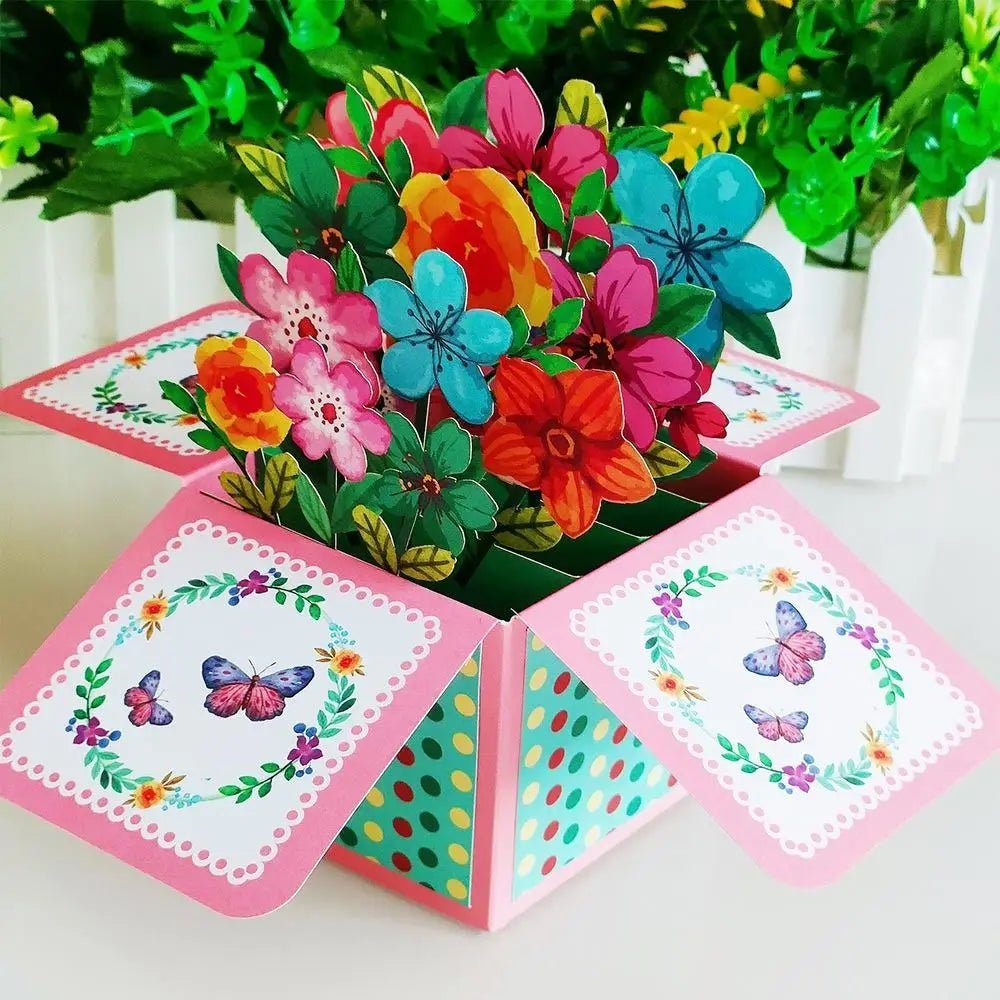 3D Flower Bouquet Pop - Up Card - Cake Pops Parties