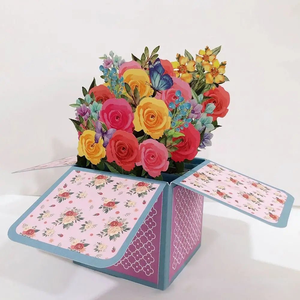 3D Flower Bouquet Pop - Up Card - Cake Pops Parties