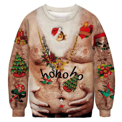 3D Funny Print Christmas Sweater - Cake Pops Parties