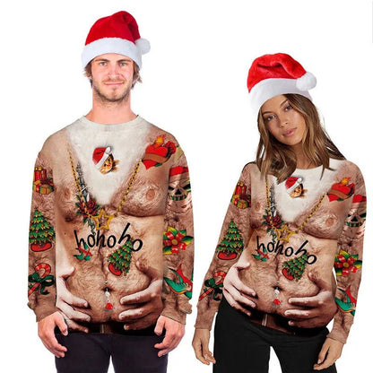 3D Funny Print Christmas Sweater - Cake Pops Parties