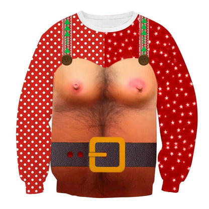 3D Funny Print Christmas Sweater - Cake Pops Parties
