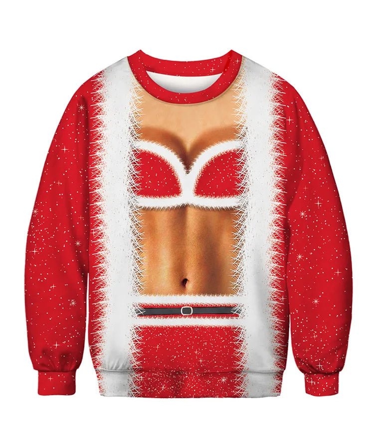 3D Funny Print Christmas Sweater - Cake Pops Parties
