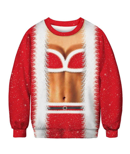 3D Funny Print Christmas Sweater - Cake Pops Parties