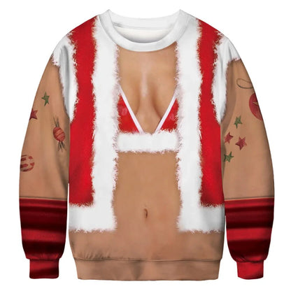 3D Funny Print Christmas Sweater - Cake Pops Parties