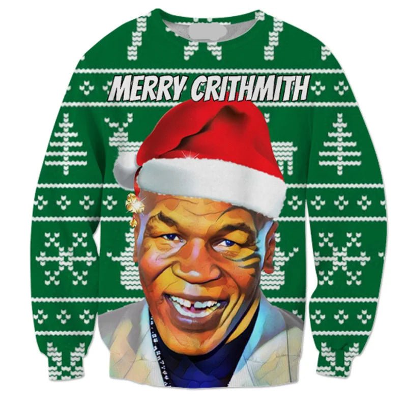 3D Funny Print Christmas Sweater - Cake Pops Parties