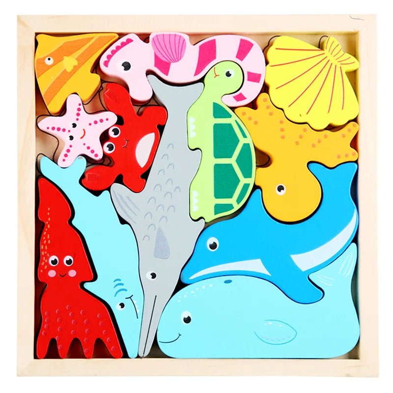 3D Puzzle Wooden Toys - Baby Learning Educational Hand Grasp - Cake Pops Parties