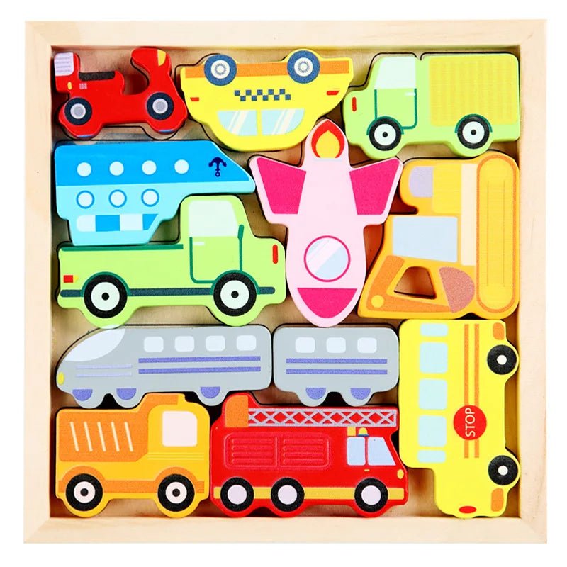 3D Puzzle Wooden Toys - Baby Learning Educational Hand Grasp - Cake Pops Parties