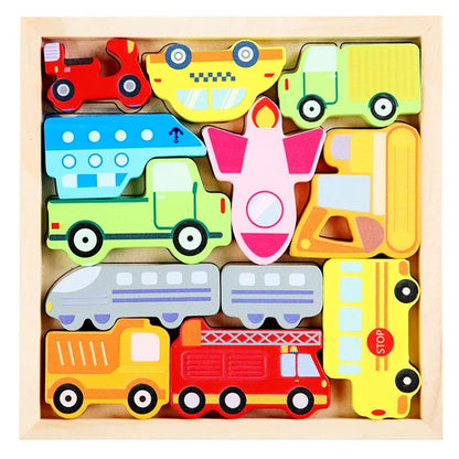 3D Puzzle Wooden Toys - Baby Learning Educational Hand Grasp - Cake Pops Parties