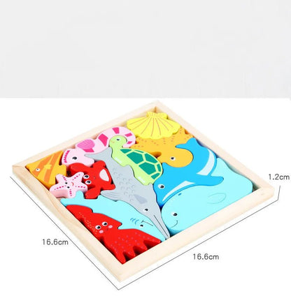 3D Puzzle Wooden Toys - Baby Learning Educational Hand Grasp - Cake Pops Parties