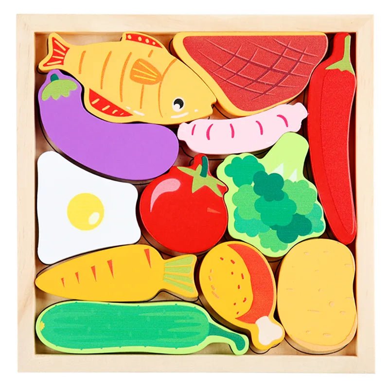 3D Puzzle Wooden Toys - Baby Learning Educational Hand Grasp - Cake Pops Parties