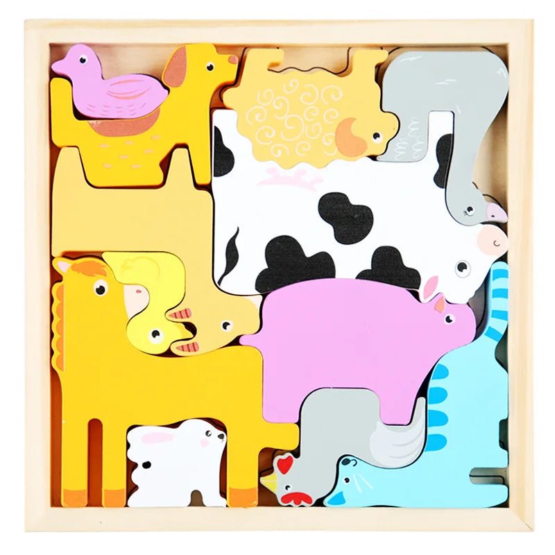 3D Puzzle Wooden Toys - Baby Learning Educational Hand Grasp - Cake Pops Parties