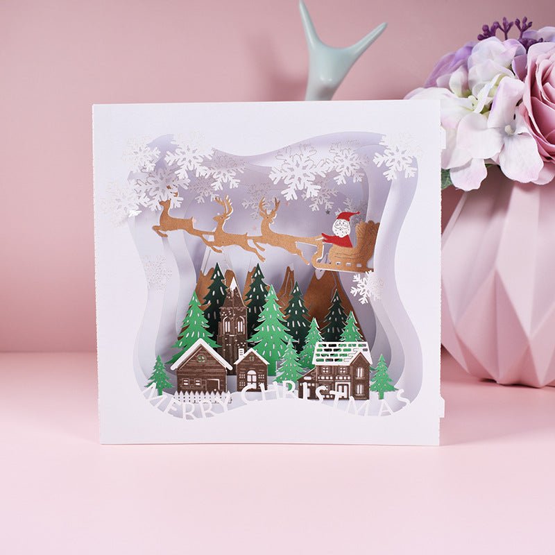 3D Stereoscopic Holiday Greeting Cards - Cake Pops Parties