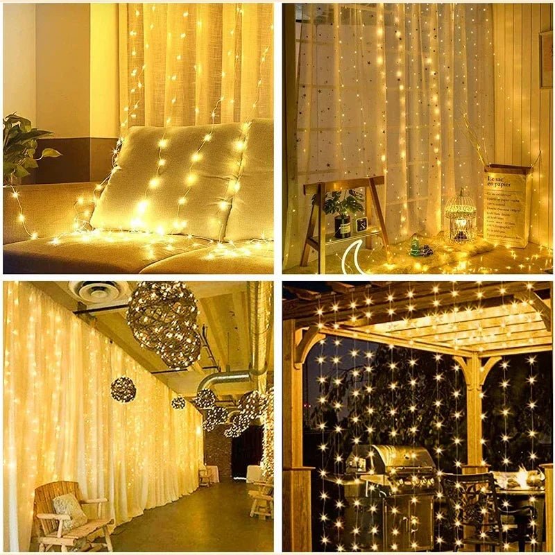 3M LED Curtain String Lights Fairy Decoration - Cake Pops Parties