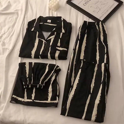 3Pc Hello Kitty Women's Pajama Set | Summer Kawaii Sleepwear Suits - Cake Pops Parties