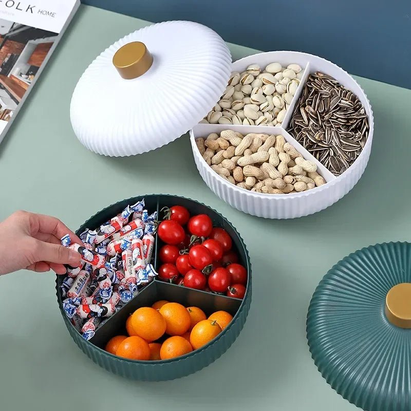 4 - Compartment Food Platter with Lid - Cake Pops Parties