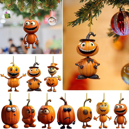 Décoration de voiture à suspendre en forme de citrouille d'Halloween